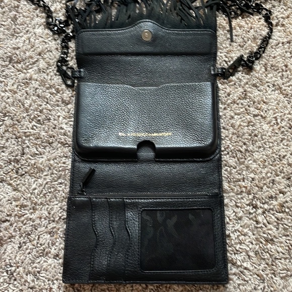 Rebecca Minkoff Phone Case Fringe Cross Body Purse - Picture 4 of 6